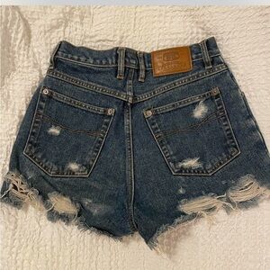 Route 66 vintage distressed high waisted denim shorts